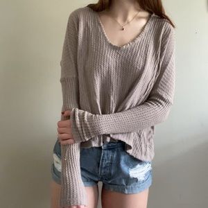 PacSun Me to We light waffle knit sweater